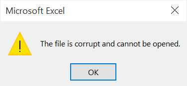 sửa lỗi Excel không mở được file