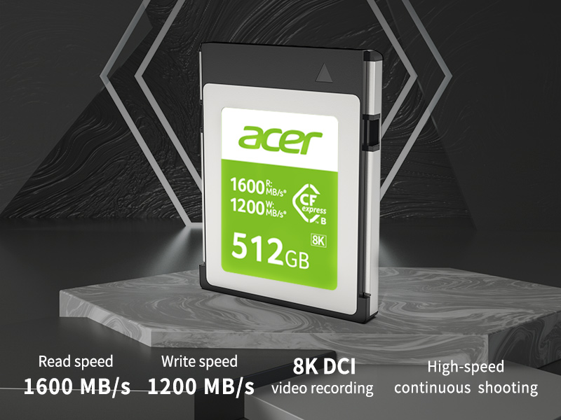 Acer CFE100 , professional camera card for high quality photoѕ and RAW 4K or  8K videos