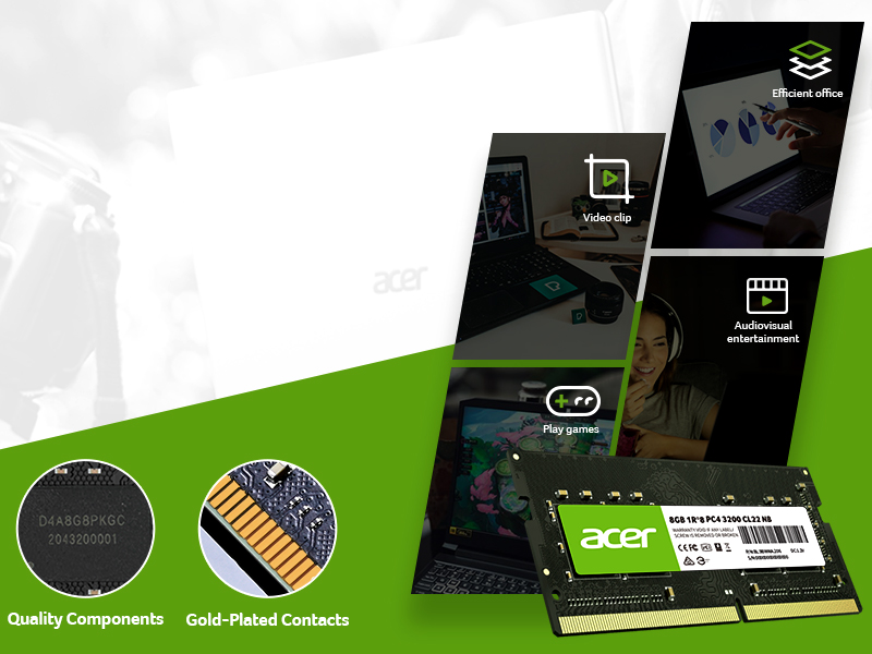 Up to 32GB of capacity with SD100, high quality RAM, built with quality componentѕ like ɡold-plated contacts