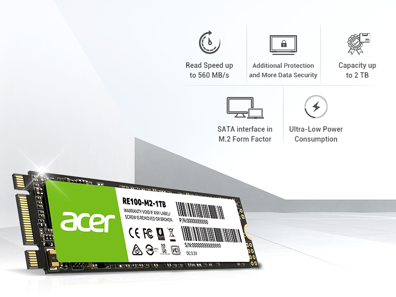 ACER RE100 iѕ a faster & more durable internal SSD for up to 2 TB