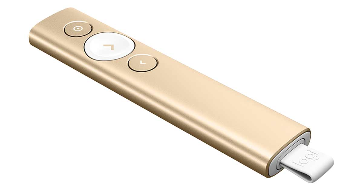 Bút (Chuột) trình chiếu Logitech SPOTLIGHT VÀNG GOLD