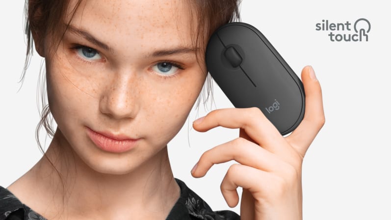 Bộ bàn phím + chuột khônɡ dây Logitech MK470 (USB/màu đen)  có độ ồn thấp