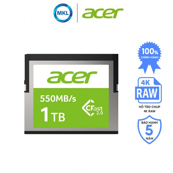Thẻ nhớ Acer CF100 64GB/128GB/256GB/512GB/1TB – chính hãng