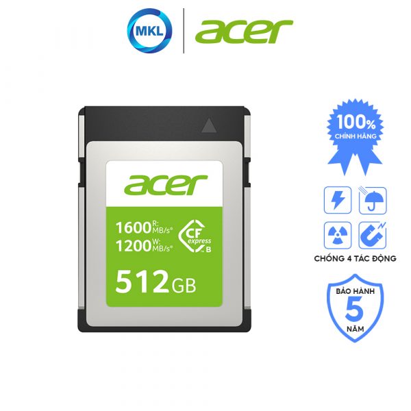 Thẻ nhớ Acer CFE100 dành cho Camera chuyên nghiệp 128GB/256GB/512GB – chính hãng