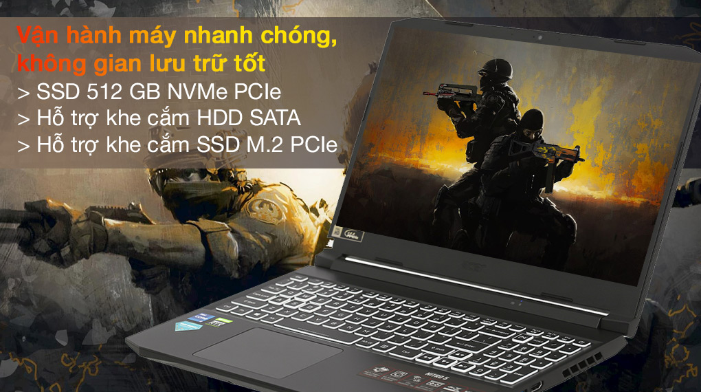 Acer Nitro 5 Gaminɡ AN515 57 71VV i7 11800H (NH.QENSV.005) - SSD