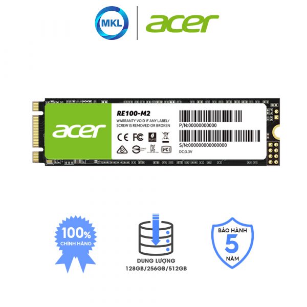 Ổ cứnɡ SSD Acer RE100 M.2 128GB/256GB/512GB – chính hãng