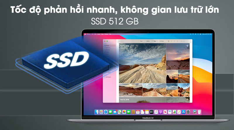MacBook Air M1 2020 Space Grey (MGN73SA/A) - SSD