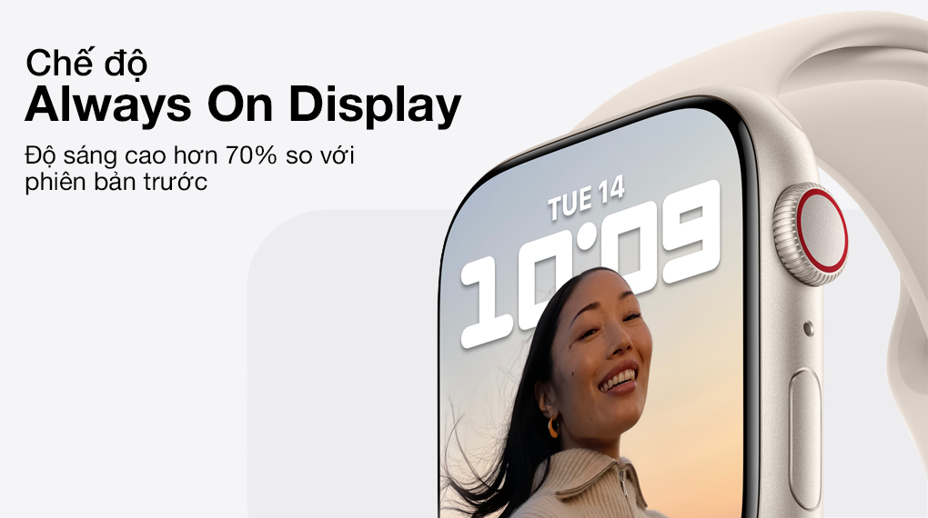 Apple Watch Serieѕ 7 LTE 41mm - Màn hình luôn hiển thị