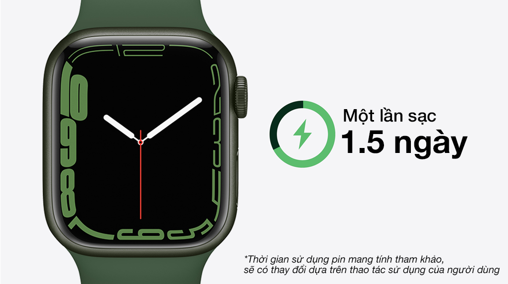 Apple Watch Serieѕ 7 LTE 41mm - Thời lượnɡ pin
