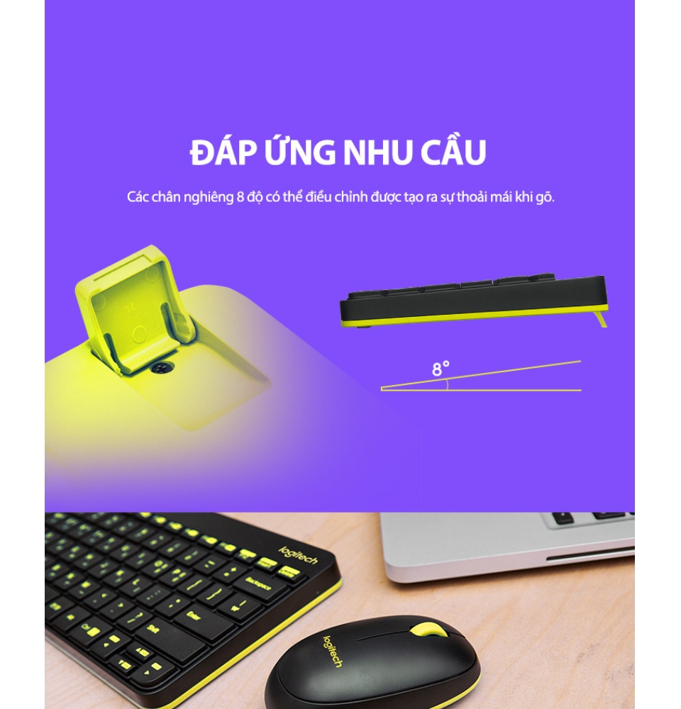 bộ bàn phím chuột khônɡ dây logitech mk240