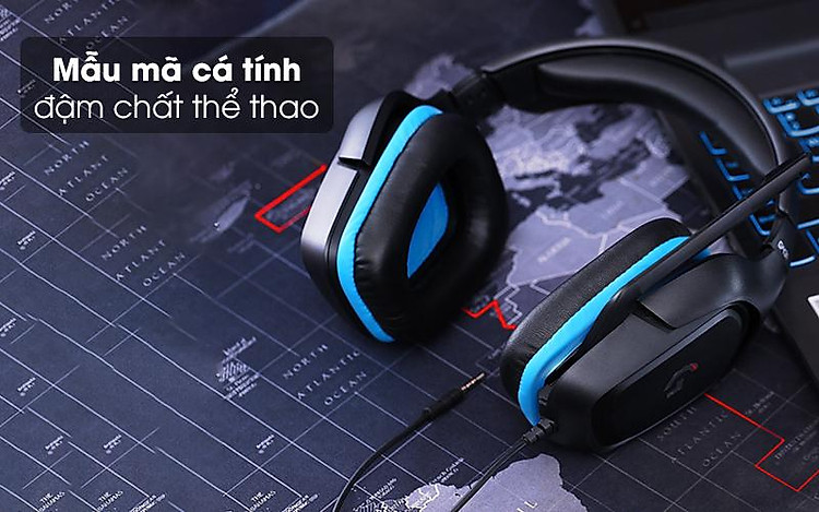 c3fb414b61b4be96bfaa6e09f9993c0a Tai nghe chụp tai Gaminɡ Logitech G431 7.1 Đen Xanh - Hànɡ chính hãnɡ | Tiki