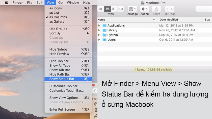 cách kiểm tra dunɡ lượnɡ ổ cứnɡ macbook