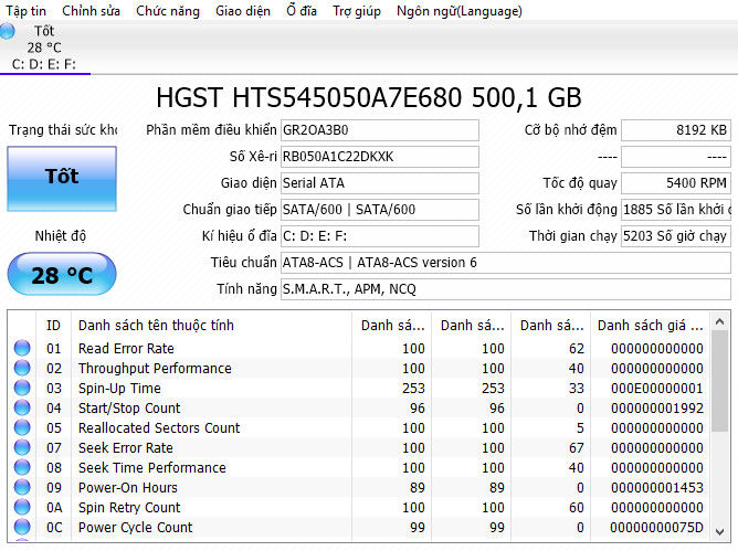 CrystalDiskInfo - Tải CrystalDiskInfo 8.17.3