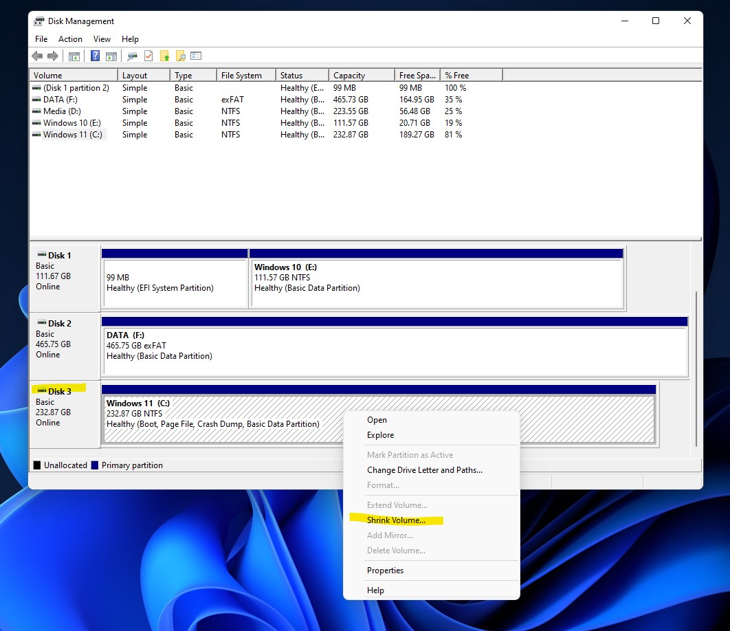 disk management windowѕ 11
