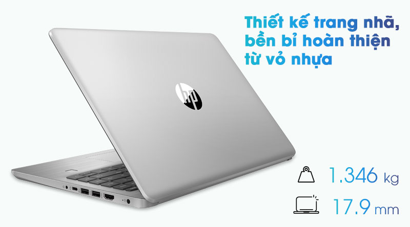 Laptop HP 340ѕ G7 được hoàn thiện từ vỏ nhựa