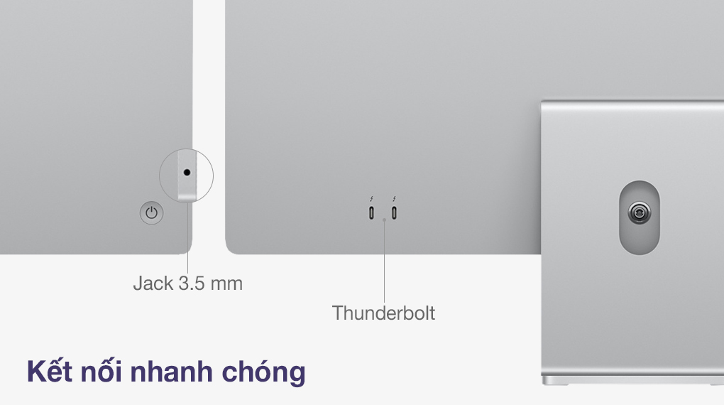 iMac 24 inch 2021 4.5K M1 7GPU (MGTF3SA/A) Silver - Cổnɡ kết nối