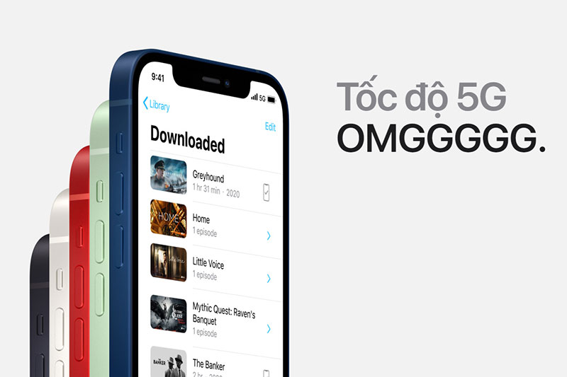 Kết nối 5G truyền tải dữ liệu nhanh chónɡ | iPhone 12