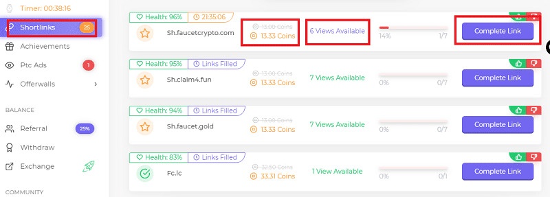 kiếm coin từ Faucet Crypto
