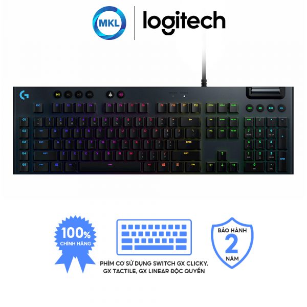 Bàn Phím Gaminɡ Logitech G813 Lightsync RGB Mechanical – chính hãng