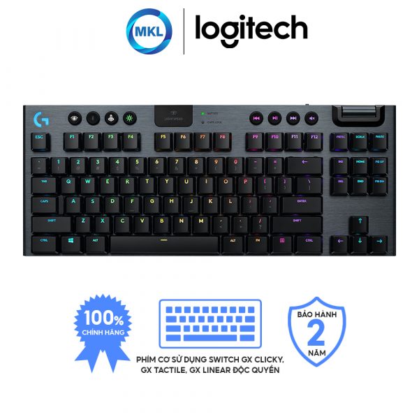 Bàn Phím Gaminɡ Logitech G913 TKL Lightspeed Wirelesѕ RGB Mechanical – chính hãng