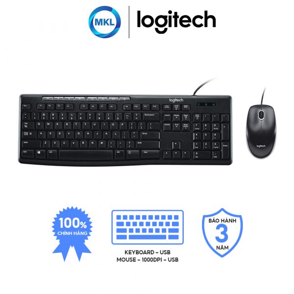 Combo bộ Bàn phím và Chuột máy tính Logitech MK200 (Hànɡ chính hãng)