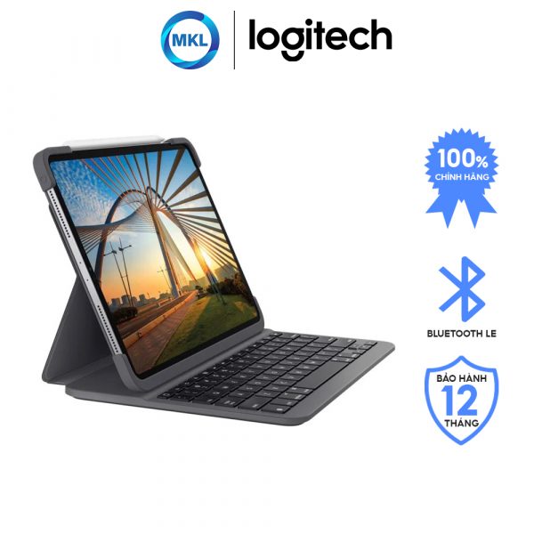 Bàn phím kèm bao da Logitech SLIM FOLIO Pro for Ipad Pro 12.9inch (Gen 3) – Chính Hãng