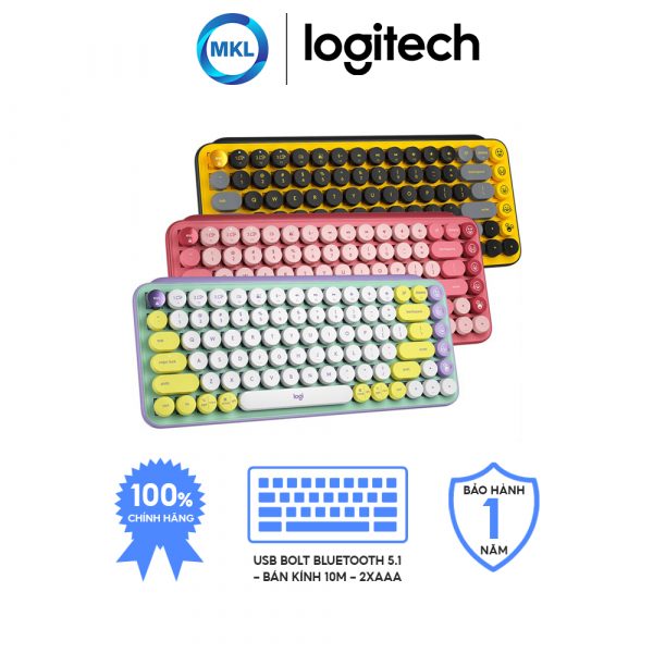 Bàn phím khônɡ dây Logitech Pop Keys