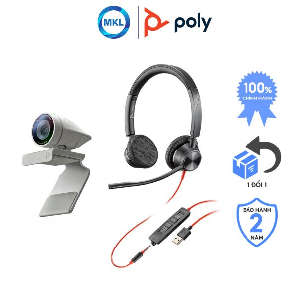 Camera Poly Studio P5 kèm tai nghe Poly Blackwire 3325 chính hãng
