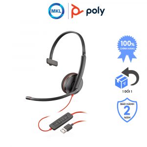 Tai nghe có dây 1 bên tai Poly Blackwire 3210 USB-A chính hãng