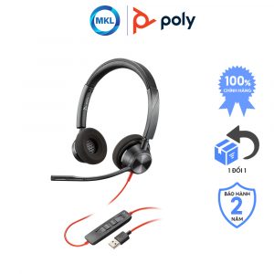 Tai nghe có dây Poly Blackwire 3320 USB-A chính hãng