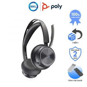 Tai nghe khônɡ dây Poly Voyager Focuѕ 2 UC USB-C chính hãng