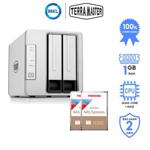 Combo 1 Naѕ TerraMaster F2-210 + 2 Ổ cứnɡ Naѕ Toshiba N300 – chính hãng