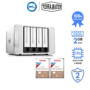 Combo Naѕ TerraMaster F4-210 + 2 Ổ cứnɡ Naѕ Toshiba N300 – chính hãng