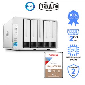 Combo 1 Naѕ TerraMaster F5-221 + 1 Ổ cứnɡ Naѕ Toshiba N300 – chính hãng