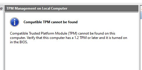 TPM 2.0 Off