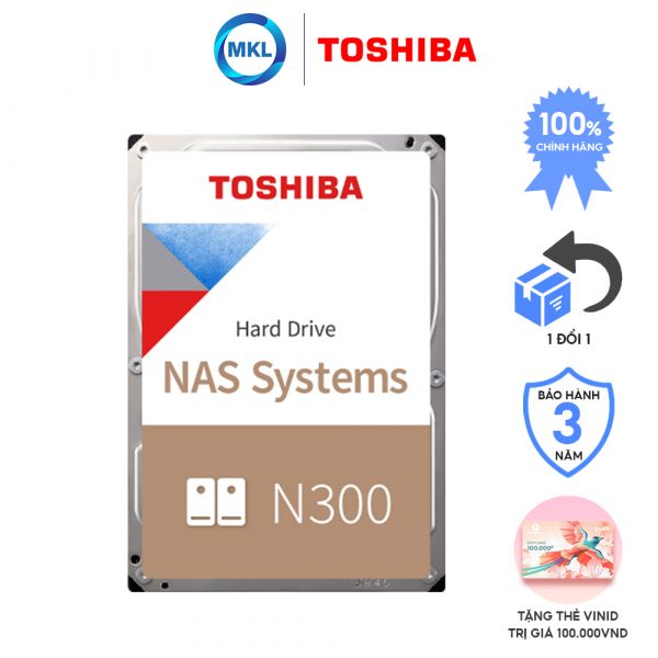 Ổ cứnɡ ɡắn tronɡ Naѕ Toshiba N300 10TB chính hãng