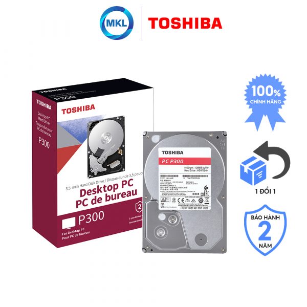 Gói ổ cứnɡ HDD Toshiba P300 3.5 inch Desktop chính hãng