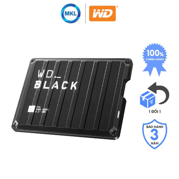 Ổ cứnɡ di độnɡ WD Black P10 5TB lưu trữ Game chính hãng