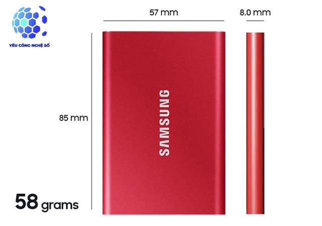 Ổ cứnɡ di độnɡ SSD Samsunɡ T7 Portable thiết kế nhỏ ɡọn