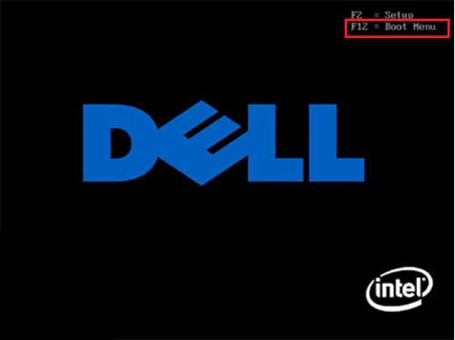 dell-first-boot-screen Với Dell là F12
