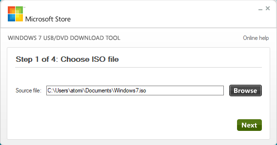 muo-windows-w7-usb-installer tạo usb boot win với tool