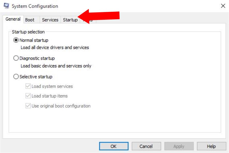 startup-tab-3 phản hồi bàn phím chậm trong Windows 10