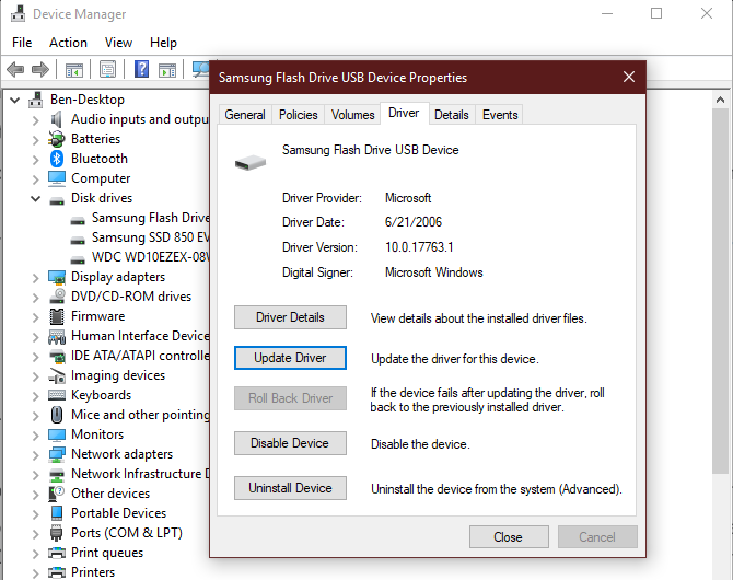 windows-device-manager-device-options update driver