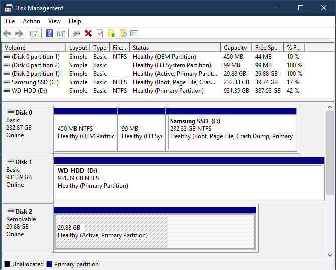 windows-disk-management-removable-disk thông tin trên Disk Management