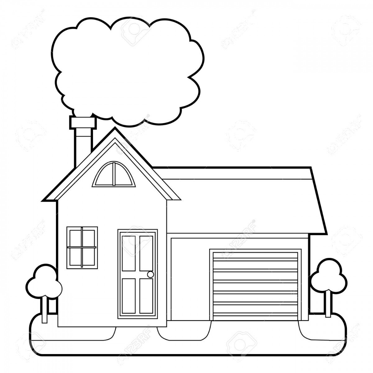 1603556636 673 tranh to mau ngoi nha cho be don gian dang 1