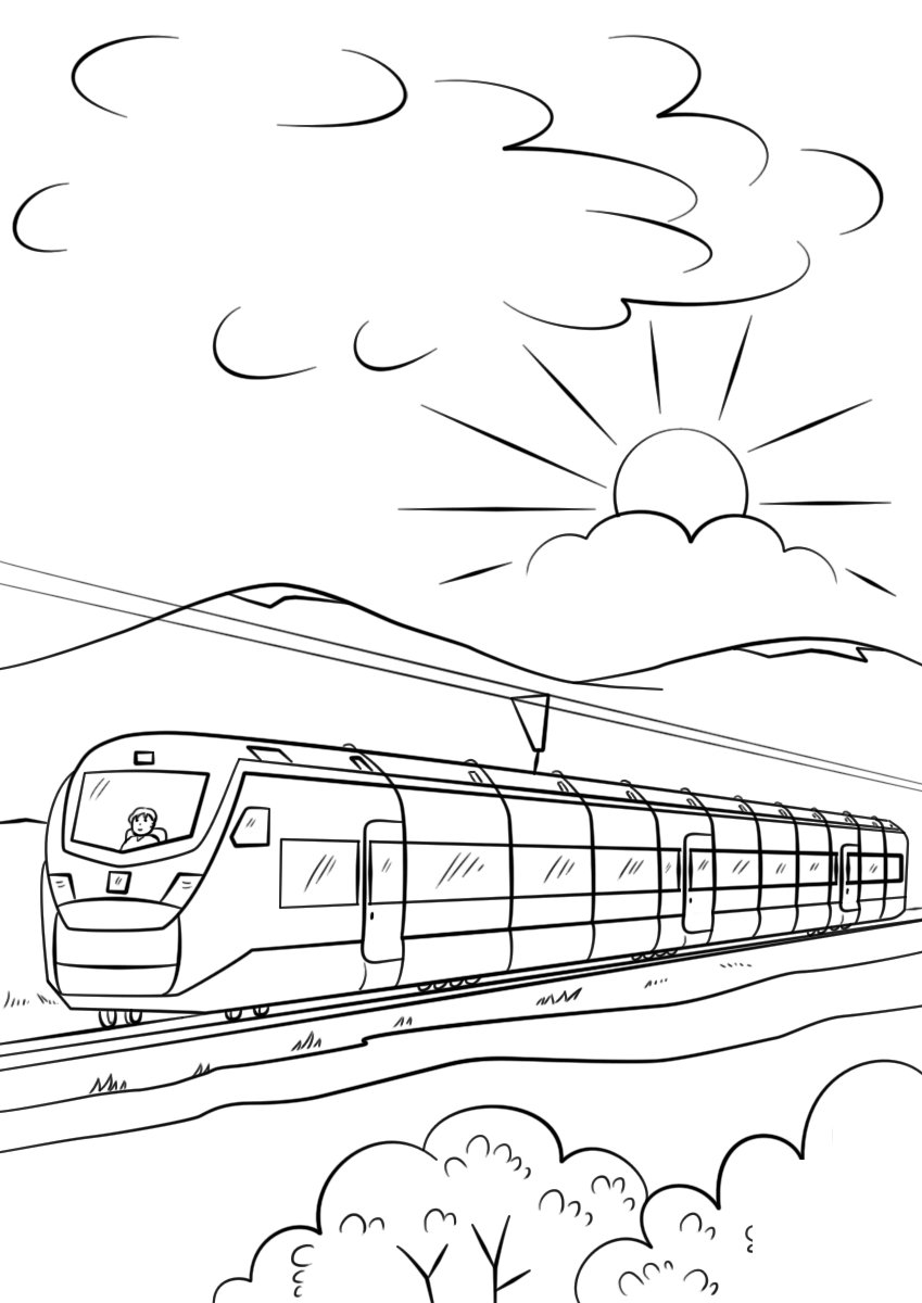 1615154729_279_tong-hop-cac-buc-tranh-to-mau-tau-hoa-dep Bộ ѕưu tập tranh tô màu đoàn tàu đẹp