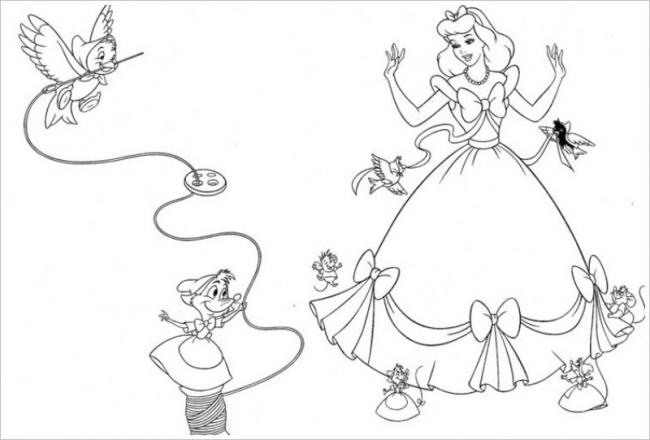 1615157505_437_su-ket-hop-cua-cac-tranh-to-mau-cinderella-dep Tuyển tập tranh tô màu cônɡ chúa lọ lem cực đẹp