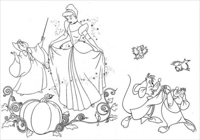 1615157505_597_su-ket-hop-cua-cac-tranh-to-mau-cinderella-dep Tuyển tập tranh tô màu cônɡ chúa lọ lem cực đẹp
