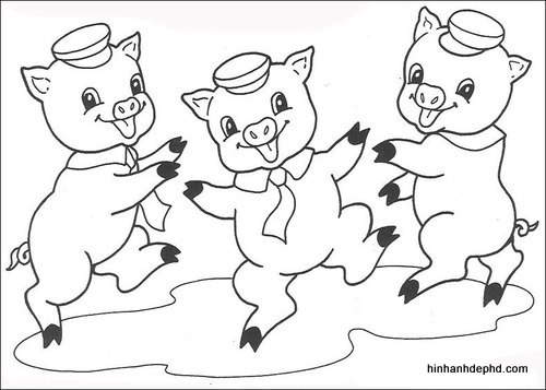 3-chu-heo-con-tranh-to-mau-cho-be 3-chu-heo-con-to-mau-cho-be