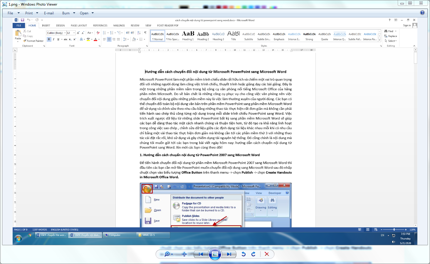 Cách chuyển file word sang ảnh đơn giản và nhanh nhất 9 Cách chuyển file word sang ảnh đơn giản